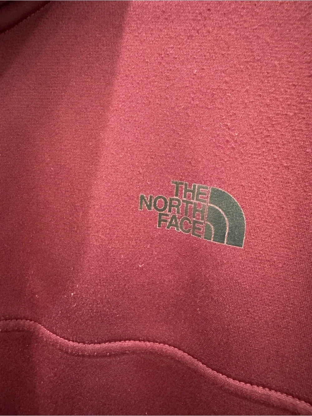 The North Face Mens XXL 2XL Burgundy Full Zip Fleece Jacket Hiking Outdoor